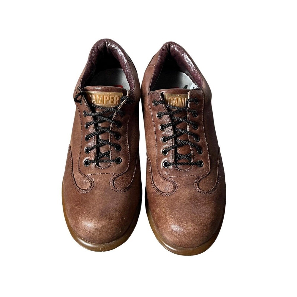 Camper Pelotas Sneaker Shoes Brown Leather Women's 38/ US 8 Lace-Up